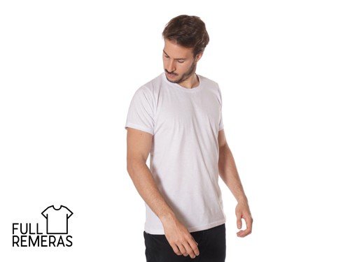 Remera básica algodon lisa blanca