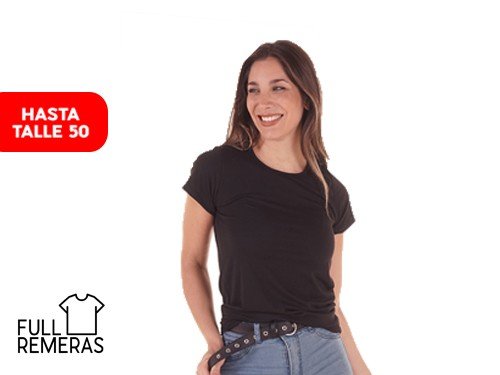 Remeras basica de algodón con modal negra