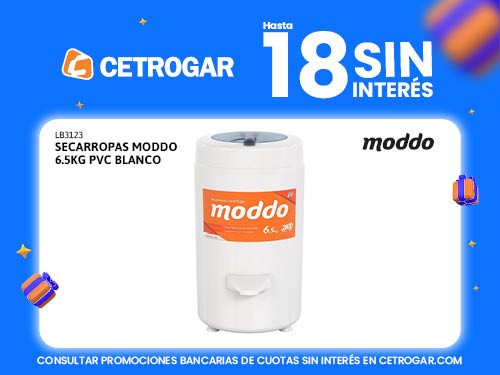 Secarropas Moddo 6.5KG PVC Blanco