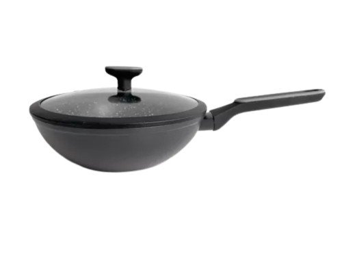 Wok Induccion Antiadherente 26 Cm Granito Negro Carol