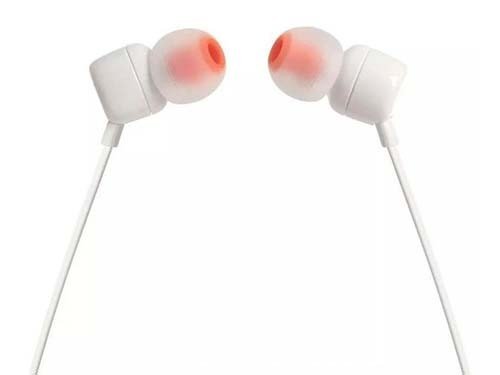 Auricular JBLT110WHT In Ear con Microfono 1.2Mt Blanco JBL