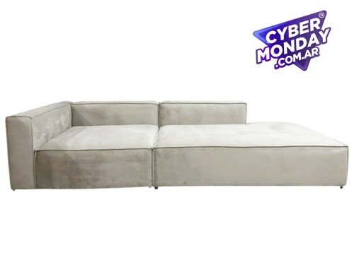 Sofa Moderno Esquinero Modular de Pana Beige