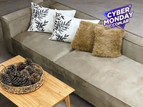 Sofa Moderno Esquinero Modular de Pana Beige