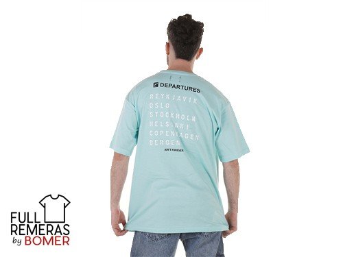 Remera cuello redondo Departures corte oversize verde claro