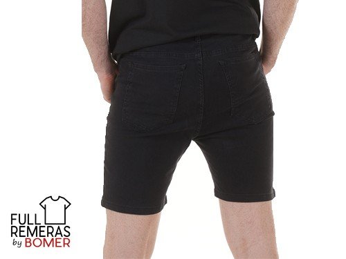 Bermudas elastizada corte clasico negra