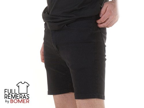 Bermudas elastizada corte clasico negra