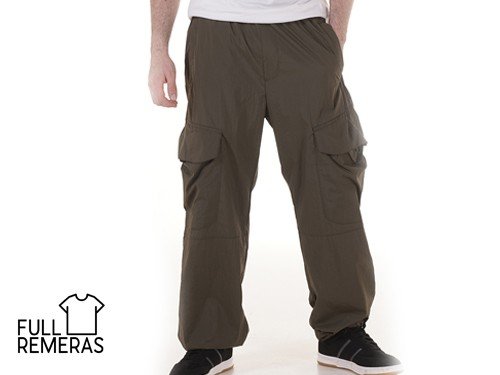 Jogger cargo oversize verde oscuro