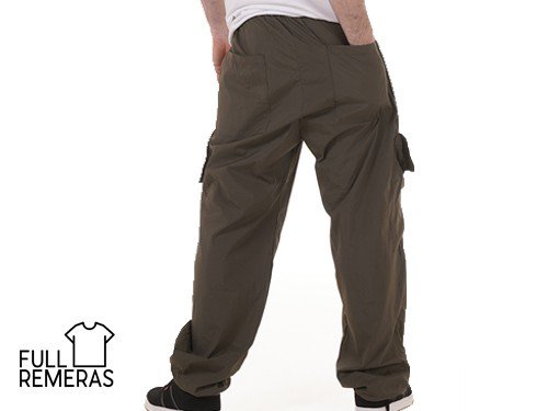 Jogger cargo oversize verde oscuro