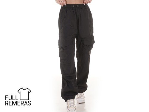 Pantalón Parachute cargo negro