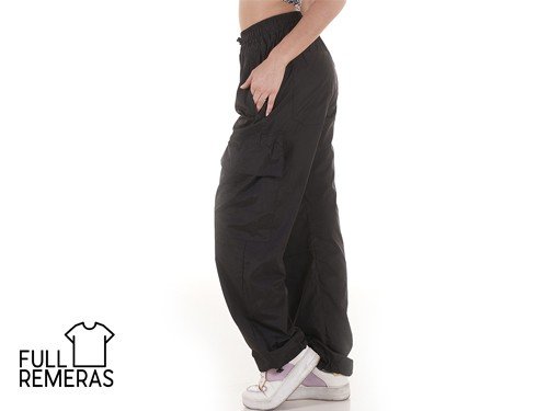 Pantalón Parachute cargo negro