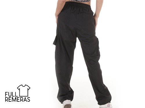 Pantalón Parachute cargo negro