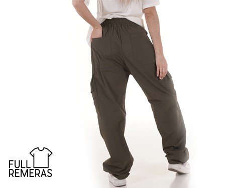 Pantalón Parachute cargo verde oscuro