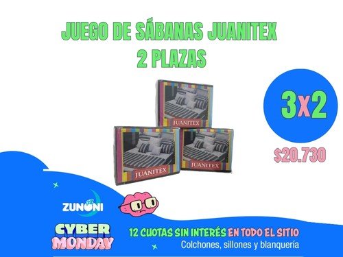 3x2 en Sábanas Juanitex