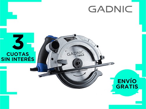 Sierra Circular Eléctrica Gadnic SC1650 Multipropósito 1200W 185mm