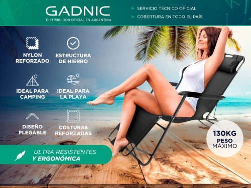 Reposera Plegable Para JardínPlaya Gadnic