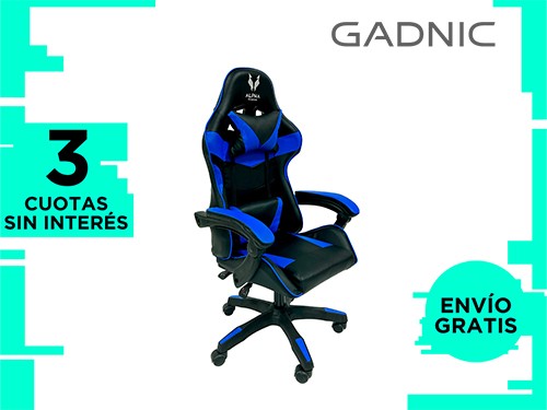 Silla Gamer Gadnic Ergonómica Respaldo Ajustable Reposabrazos Color Az