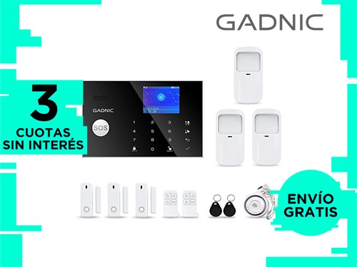 Kit Seguridad Alarma Domiciliaria Gadnic 6 Sensores