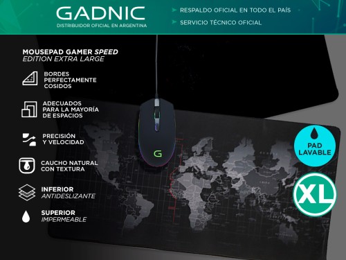 Mousepad Gamer Gadnic Extra Large 80x40cm 