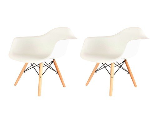 Sillones Eames Blancos Nórdicos de Comedor x2