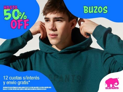 HASTA 50% OFF EN BUZOS