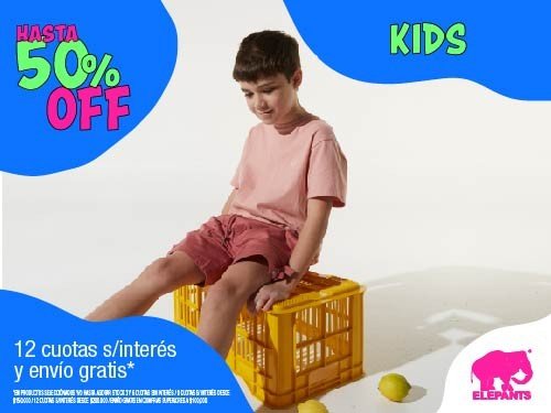 HASTA 50% OFF EN ROPA PARA NIÑOS