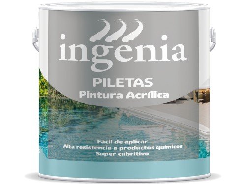 Pintura Para Pileta 4 Litros Latex Acrilico Agua Ingenia