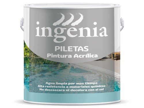 Pintura Para Pileta 4 Litros Latex Acrilico Agua Ingenia