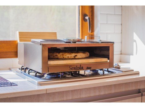 Horno Pizzero Scatola Inox con accesorios