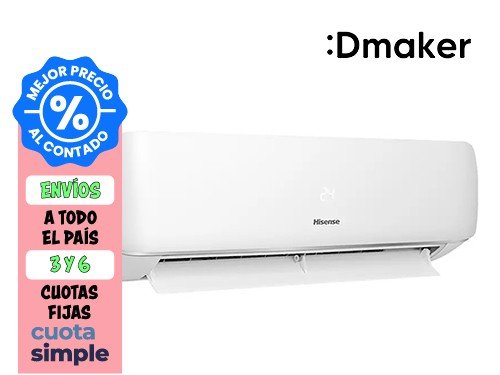 Aire Acondicionado Split Frío/Calor Hisense 3400W AS12HR4SVRKG03PX4