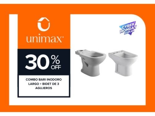 Combo Ferrum Bari Inodoro largo + Bidet de 3 agujeros