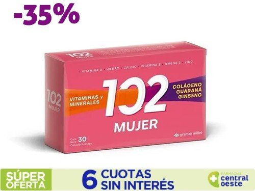 Vitaminas y Minerales 102 Mujer x30cap