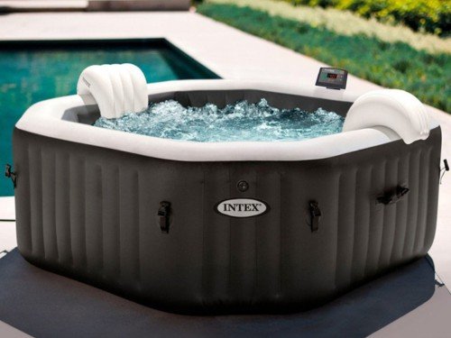 Jacuzzi Spa Octogonal Intex Deluxe Burbujas y Jets -4 personas- 201cm