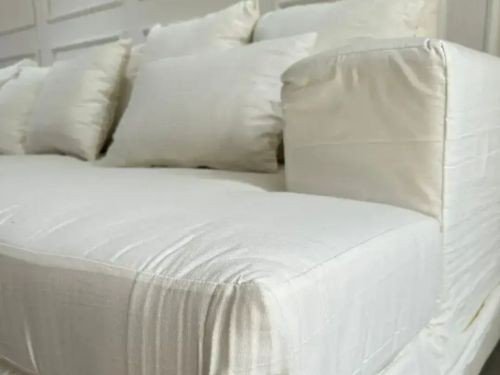 Sillón living modular Moderno enfundado Velvet 3,20 Mts - SILVINA C