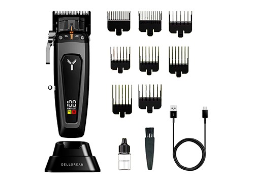 Máquina Corta Pelo Pro Motor Magnético 11500rmp Usb Negro Dellorean