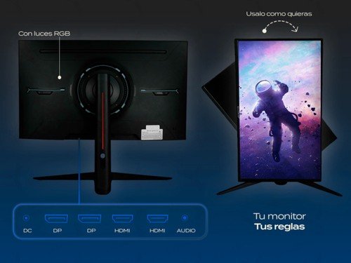 Monitor Gamer Curvo 27 Full Hd Rgb 144/165-hz Displayport Akira Negro