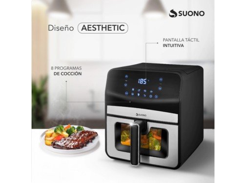 Freidora de Aire Suono Airfryer Digital con Ventana 6.2L 1800W