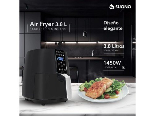 Freidora De Aire Air Fryer Led Digital 3.8 L NEGRO