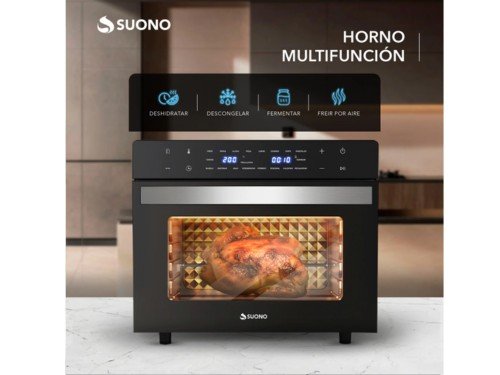 Horno Eléctrico AirFryer 45 Lts 1800W Multifunción Suono Doble Vidrio