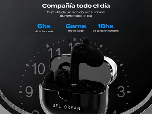 Auriculares Inalámbricos Dellorean Bluetooth D-lo1 In Ear Negro