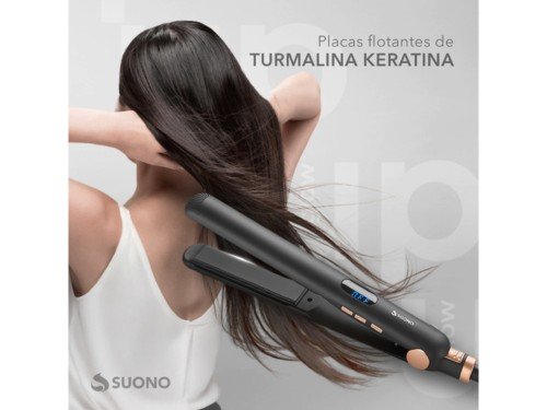 Planchita de Pelo con Turmalina Keratina 28mm Suono Temp. Ajustable