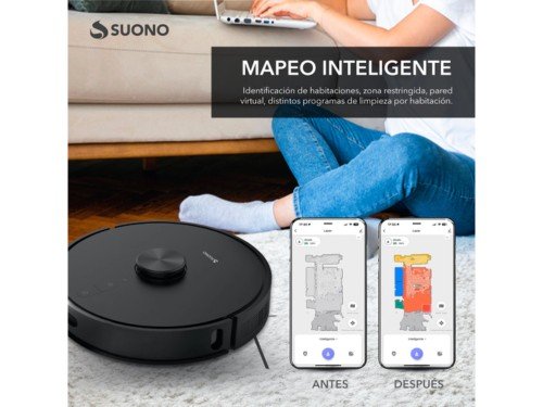 Aspiradora Robot Láser Plus Mapeo Inteligente Suono Trapeadora