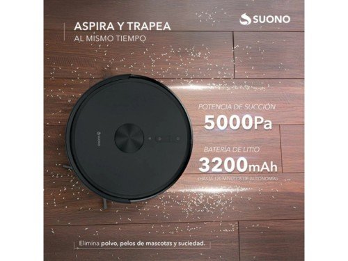 Aspiradora Robot Láser Plus Mapeo Inteligente Suono Trapeadora