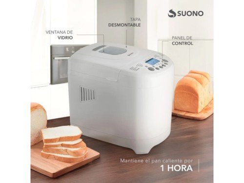 Fabrica Horno de Pan 18 Programas 600W-900gr Antiadherente Suono
