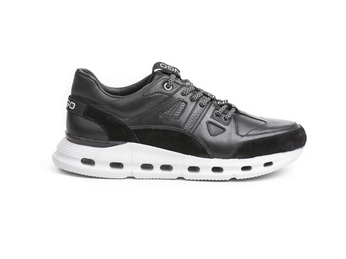 Zapatilla de cuero Negro Wheel 01 Ringo 