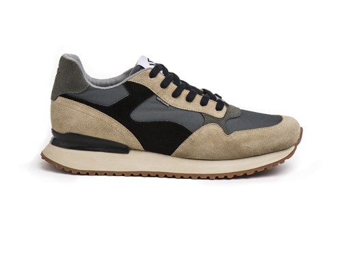 Zapatilla de Cuero Descarne Avellana  Kev 01 Lepoque