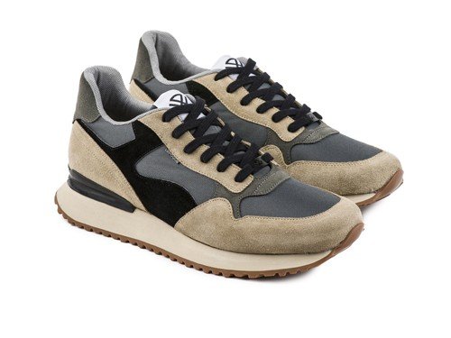 Zapatilla de Cuero Descarne Avellana  Kev 01 Lepoque