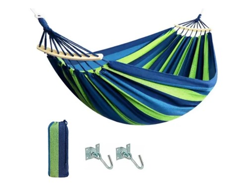 Hamaca Paraguaya Colgante Resistente Camping Jardin Bolso 2 Plazas