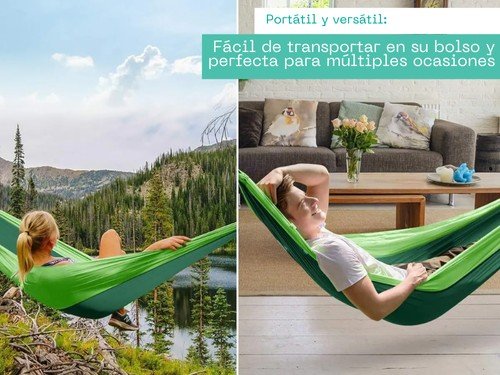 Hamaca Paraguaya 2 Plazas Calidad Premium Agarre Reforzado