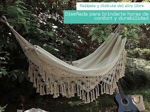 Hamaca Colgante Paraguaya Premium Resistente Camping Jardin Bolso