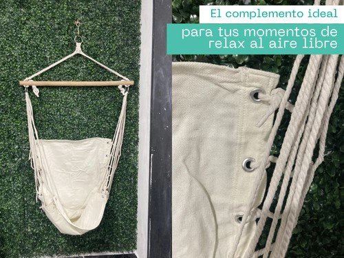 Hamaca Paraguaya Silla Colgante Jardin Camping Soporte Reforzada